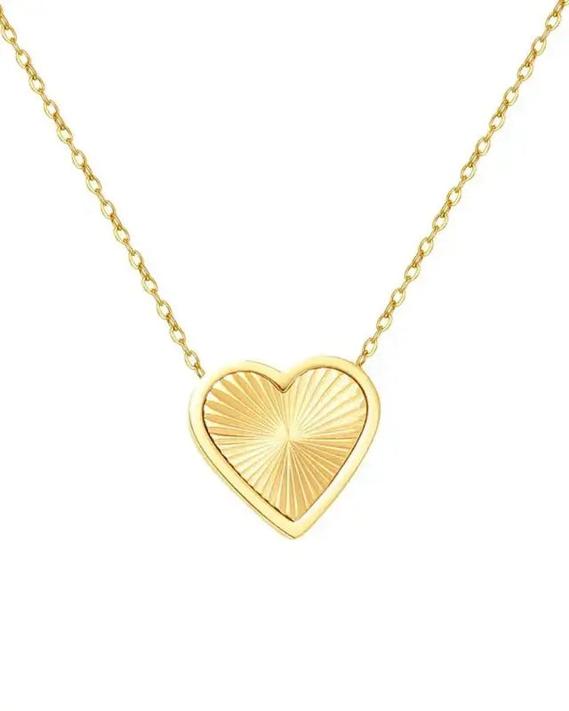 Geometric heart pendant necklace