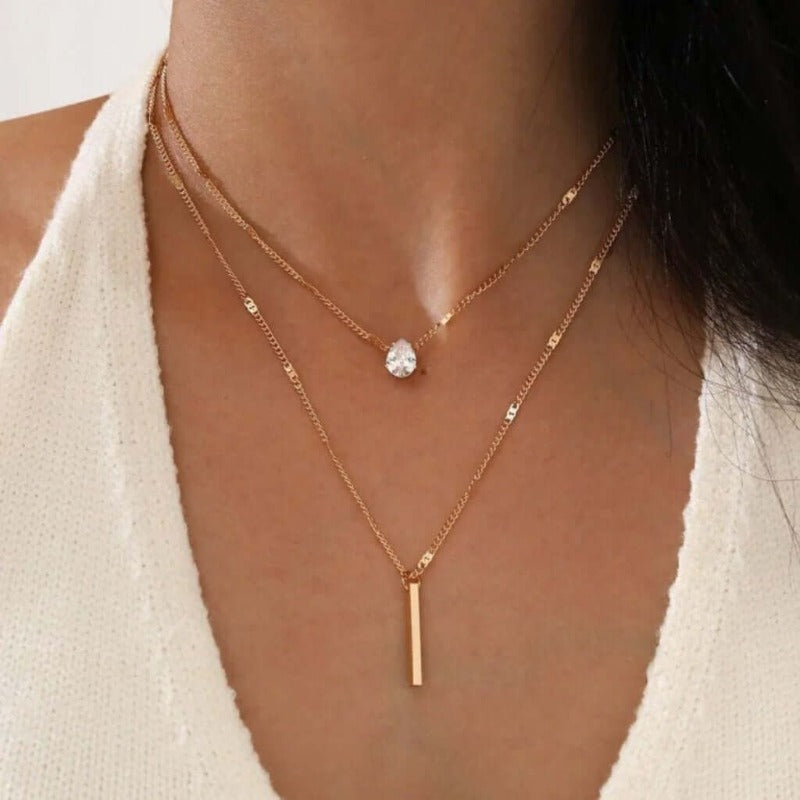 Gold layered necklace