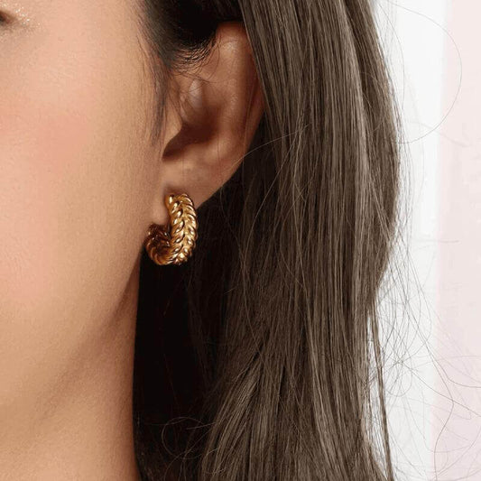 Golden Hoop Earrings for women - Ostenz