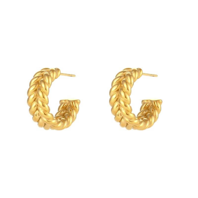 Golden Hoop Earrings for women - Ostenz