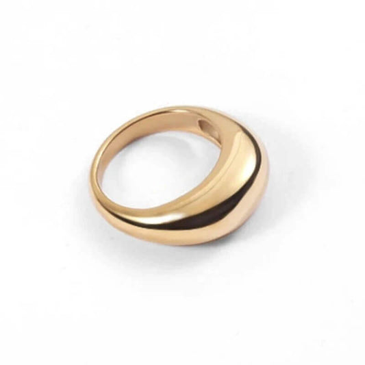 Chunky Gold dome ring for women