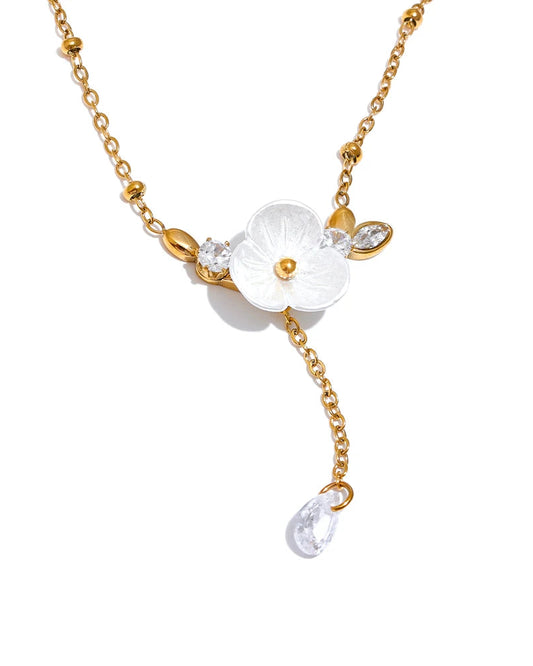 flower pendant necklace for women