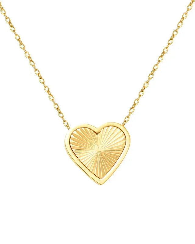 Geometric heart pendant necklace 