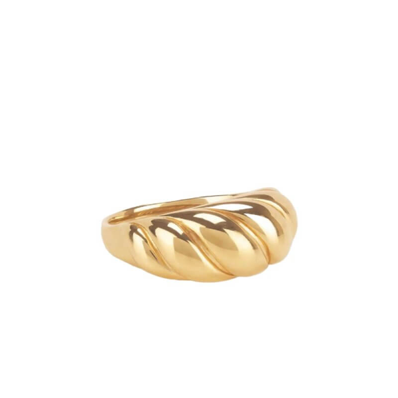 Croissant dome ring for women