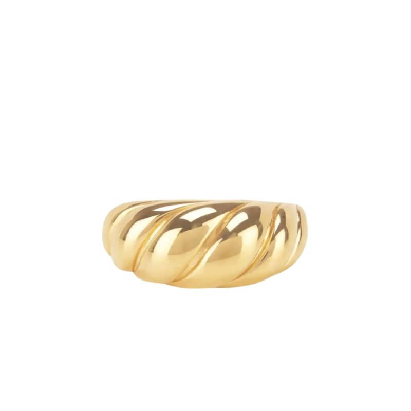 Croissant dome ring for women