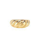 Croissant dome ring for women