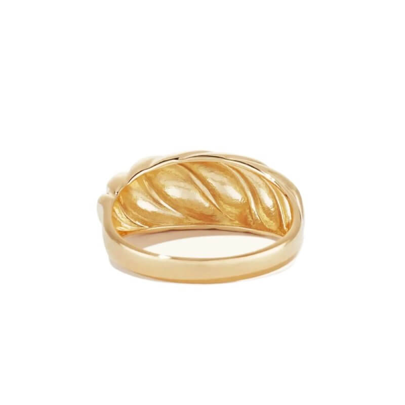 Croissant dome ring for women