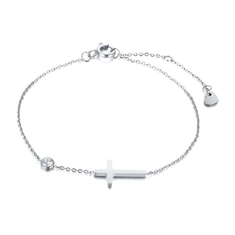 link cross chain bracelet - Silver Colour