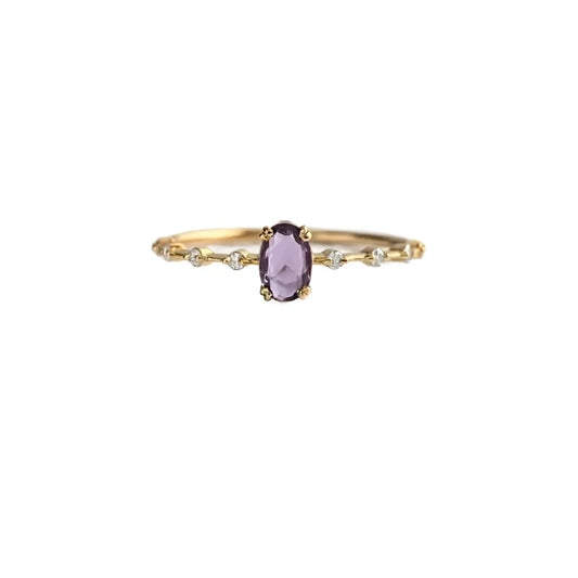 Violet Zircon Ring For Women - Sterling Silver